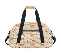Corgis Dog Paw Duffel Borse per Donne Uomini Bambini Ragazze Ragazzi Pernottamento Weekender Borsa da Viaggio 24L Sport Palestra Duffel Bag Pratica Tote Carry Bag, Colore, 24 L, Organizer per borse