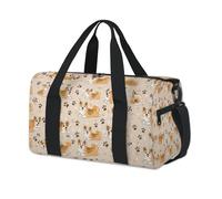 Corgis Dog Paw Sport Duffel Borse per Bambini Ragazze Ragazzi Donne Uomini Pernottamento Weekender Borsa Da Viaggio Tote Carry Palestra Casual Duffel Borse