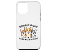 Corgis mi rende felice che gli umani mi fanno male la testa Custodia per iPhone 12 mini