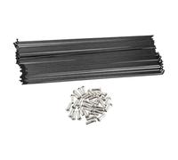 CORHAD 100 Set Raggi per Bicicletta in Acciaio 45# Nero 260mm Nippli per Bici Elettrica e Pieghevole, Forza Eccezionale e Design Ottimizzato per Uso Fai-da-Te