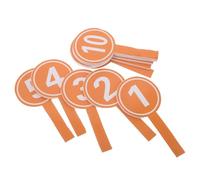 CORHAD 10PCS Handheld Score Paddles Arancioni in Schiuma, Cartelli Numerati 1-10 per Ordine di Ingresso nelle Cheerleader, Eventi e Competizioni