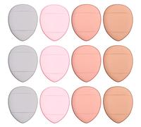 CORHAD 12 Pezzi Mini Spugnette Cipria per Trucco Donna Leggere in Plastica Comode da Pulire per Applicare Fondotinta e Correttore Durante Makeup Colore Casuale
