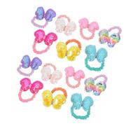 CORHAD 14 Pezzi Elastici per con Glitterato per Bambine e Neonate Fasce Elastiche Morbide e Resistenti per Code e Chignon Accessori Delicati Proteggono i Piccoli