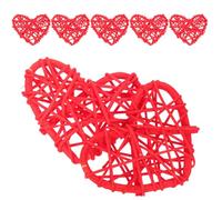CORHAD 15 Pezzi Decorazioni Cuore in Plastica Rimovibili e Facili da Installare, Palline Intrecciate a Forma di Cuore Rosse per Feste e Scene di Festival Romantici
