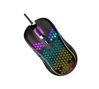 CORHAD 1pezzi Mouse Gaming Cablato Rgb Con Design Hollow-out Ergonomico e Pratico Per Computer Desktop e Laptop Nero