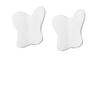 CORHAD 2 Pezzi Maniglia a Farfalla Bianca, Lega di Zinco per Cassetto | Design Creativo, Facile da Installare, Viti da 22mm Incluse, per Armadio e Credenza