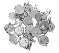 CORHAD 20 Pezzi Spilli con Clip Coccodrillo in Ferro Argento 3 Cm per Creazione di Gioielli e Decorazioni su Cappotti e Maglioni
