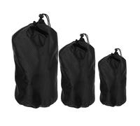 CORHAD 3 Pezzi di Sacchetti Antipolvere con Coulisse - 3 Misure di Sacco da Viaggio a Compressione per Piumini - Custodia Impermeabile per Zaino in Spalla, Escursionismo, Campeggio, Accessori, Nero
