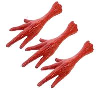 CORHAD 3 Pezzi Zampe di Pollo Artificiali Realistiche, Modelli Alimentari Simulati per Decorazione Cucina e Oggetti di Scena Fotografici, Accessori Finti per Allestimenti Eventi