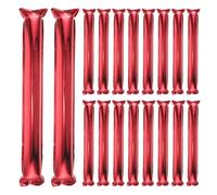 CORHAD 32 Pezzi di Bastoncini Gonfiabili, Bastoncini Gonfiabili Rossi da 23,6 Pollici, Creatori di Rumori per Lo Spirito di Cheerleading della Squadra per Decorazioni per Feste di Calcio