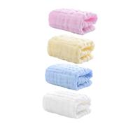 CORHAD 4 pezzi Asciugamani in Cotone a Sei Strati per Ragazzo Ragazza Morbidi e Traspiranti Asciugamano Viso e Strofinaccio per Bava Asciugamani Assorbenti per Bebè Colori Rosa Blu