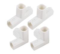 CORHAD 4 pezzi Connettori Regolabili per Recinzione Sicurezza Interna e Area Giochi Accessori in Plastica Bianco Latte Facili da Montare e Smontare Parti per Playpen Safe per Ragazzo