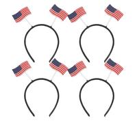 CORHAD 4 pezzi di copricapo con bandiera americana - Fascia per capelli patriottica per il 4 luglio USA, per la parata del giorno dell'indipendenza, la celebrazione del calcio, la festa, il torneo