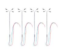 CORHAD 4 Pezzi Lampioni LED da Giardino in Miniatura per Decorazione Tavolo di Sabbia, Modello Lampada Fatata Bianco Luce per Mini Case e Scenari da Giardino