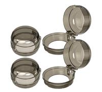 CORHAD 4 Protezione per Manopole Piano Gas Nero Copertura Sicurezza Antincendio per Cucina Accessorio Resistente per Salvaguardia Interruttori