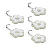 CORHAD 5 Pezzi Ganci Adesivi da Parete a Forma di Fiore, Ps, Autoadesivi, Forte Adesione, Riutilizzabili, per Appartamenti e Camera da Letto, Decorativi e Pratici