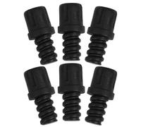 CORHAD 6 Pezzi Accessori per Scopino Wc Connettore a Vite Nero in Pp Design Filettato Auto-bloccante per Manico Scopino Bagno Facile da Smontare