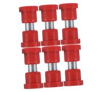 CORHAD 6 Pezzi Kit Boccola per Carrello da Golf, Kit Boccola Molla Posteriore, Plastico e Metallo, Rosso, Assorbimento Urti e Comfort, per Molla a Anteriore, Ricambio per Club Car