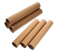 CORHAD 6 Tubi di Carta Marrone per Progetti Creativi e DIY, Tubo Cartone Resistente e Versatile per Lavoretti Artistici e attività Manuali a Casa