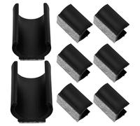 CORHAD 8 Pezzi Protezioni per Gambe di Mobili in Plastico con Feltro, Forma a U Aperta Rettangolare, Antiscivolo e Resistenti per Pavimenti Silenziosi