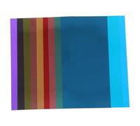 CORHAD 9 Pezzi Filtri Gel Colorati in Pvc Set per Palcoscenico e Teatro, Pellicola Pratica e Leggera Elevata Resistenza e Basso Assorbimento