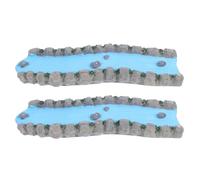 CORHAD Accessori da Giardino delle Fate in Miniatura 2 Pezzi, Flusso in Resina Realistica per Modellismo Ferroviario, Decorazione per Tavolo di Sabbia e Consulenza Psicologica