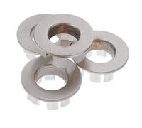 CORHAD Accessori Lavandino 4 Pezzi Copri Fori Scarico e Anelli Troppo Pieno in Metallo Satinato per Lavabo Bagno e Cucina Compatibilità per Diverse Dimensioni e Facile Montaggio