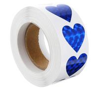 CORHAD Adesivi a Forma di Cuore Autoadesivi Colorati, Etichette Sigillanti Decorative per Confezioni Regalo, Rotolo da 500 Pezzi per Decorazioni Feste e Matrimoni