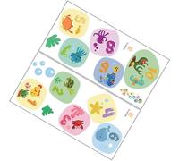 CORHAD Adesivi per Pavimenti a Forma di Cartone Animato 30x60cm Set 2 Pezzi in Pvc Autoadesivi per Cameretta Disegni di Animali Marini Gioco Educativo per Asilo Nido Sala Giochi