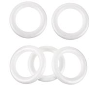 CORHAD Anelli in Schiuma Bianco 5 Pezzi per Decorazioni Natalizie, Cerchi Creativi e Eleganti da Incollare e Dipingere per Festa e Artigianato