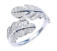 CORHAD Anello Donna Aperto Piuma in Rame, Stile Chic e Confortevole, per Feste e Look alla Moda, Design Elegante e Delicato sulla Pelle