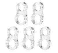 CORHAD Anello Paracolpi per Maniglia Porta in PVC Trasparente 5 Pezzi | Riduzione Rumore e Assorbimento Urti, per Ambiente Notte e Camera da Letto, Adatto a Uso