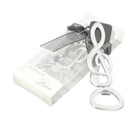 CORHAD Apribottiglie Design a Nota Musicale 2 Pezzi in Metallo Argento Facile da Usare come Souvenir per Cucina e Hotel