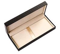 CORHAD Astuccio per Penna Stilografica Piccolo in Pu Nero Chiusura Salda, Portapenne Vuoto Decorativo per Regalo e Protezione Penna, Espositore Singolo Pratico per Ufficio e Festività