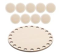 CORHAD Base in Legno Rotonda 10 Pezzi per Cestini e Borse all'Uncinetto, Supporto Modellante per Lavori Manuali e Sessioni di Artigianato a Casa