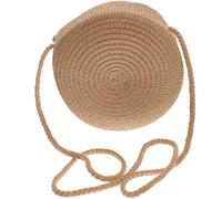 CORHAD Borsa di Paglia Intrecciata Donna, Tracolla Estiva, Khaki