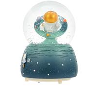 CORHAD Carillon con Sfera di Cristallo Astronauta Decorativa la Casa, Palla di Vetro Luminosa con Luce LED, Decorazione da Tavolo per Compleanno Senza Batteria