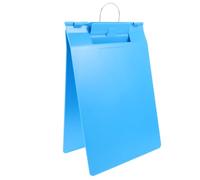 CORHAD Cartella Portadocumenti A4 con Gancio e Copertina Ribaltabile per Gestione Efficiente e Protezione dei Fogli in Plastica Blu, per Uffici e Cliniche