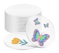 CORHAD Cerchi Acrilici Trasparenti da 12 CM Confezione da 15 Pezzi per Decorazioni Artigianali e Sottobicchieri Leggeri e Sicuri