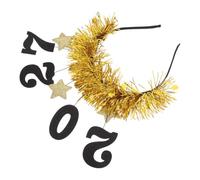 CORHAD Cerchietto 2027 per Chioma con Design Stelle e Numeri, Regolabile e Non Irritante in Ferro e Tessuto, Accessorio Festivo per Feste di Danza e Capodanno