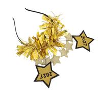 CORHAD Cerchietto in Ferro e Tessuto Oro per Chioma Capodanno 2027 Forma a Stella Vestibilità e Previene la Rottura Adatto per Celebrazioni di Fine Anno