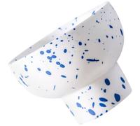 CORHAD Ciotola in Ceramica Blu da 220ml per Gelato e Dessert Base, Design Chic e Funzionale per Bevande, Snack e Yogurt