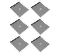 CORHAD Contenitori per CD Musicali 6 Pezzi in Plastica Nera, Custodie Quadrate Resistenti per Protezione Disco, come Bauletto Porta Oggetti per Casa