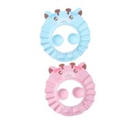 CORHAD Cuffia Doccia Protezione Orecchie e Design Cartoon Regolabile 2 Pezzi in Eva per Bambini Adatta al Bagnetto e Shampoo
