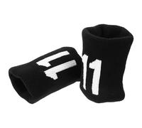 CORHAD Fasce Antisudore per Polso da Uomo Elastiche in Cotone, Cinturini Sportivi di Supporto per Polso, Protezione Regolabile per Fitness, Yoga e Corsa, Set da Nero