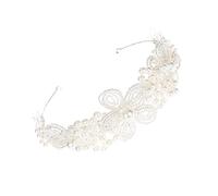 CORHAD Fascia per Chioma Perle di Cristallo Bianca Elegante e Confortevole, Accessorio per Spose e Feste, per Foto e Matrimoni