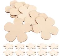CORHAD Fette di Legno 60 Pezzi a Forma di Fiore per Decorazioni Floreali e Progetti Artigianali Fai da Te per Matrimonio e Addobbi Natalizi