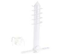 CORHAD Fissatore a Terra per Ombrellone da Spiaggia 2 Pezzi, Ancoraggio a Vite ABS Bianco Ganci a Punte, Accessorio per Ombrelloni da Giardino e Campeggio, Resistente al Vento, Facile