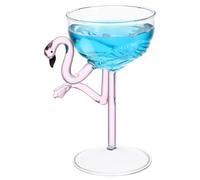 CORHAD Flamingo Cocktail Goblet Glass Bicchiere da Vino con Disegno Fenicottero Trasparente e Cristallino per Bar Feste e Matrimoni