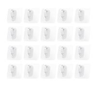CORHAD Ganci Autoadesivi Trasparenti in PVC 20 Pezzi, Multiuso per Organizzare Borse e Decorazioni in Ambienti Domestici come Bagni e Camere